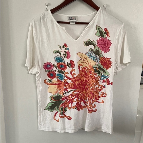 Tops - White Floral Women's Top